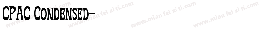 CPAC Condensed字体转换